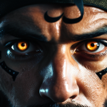 **Image Prompt:** A dramatic close-up of a "Cyphers" player's face, eyes intensely focused, illuminated by the glow of a computer screen. Subtle Arabic calligraphy (perhaps a motivational phrase or a verse about strategy) overlays the image. The background is blurred, suggesting the chaos of a gaming arena. Style: Gritty, realistic, emphasizing determination and focus. Atmosphere: High-stakes, intense.